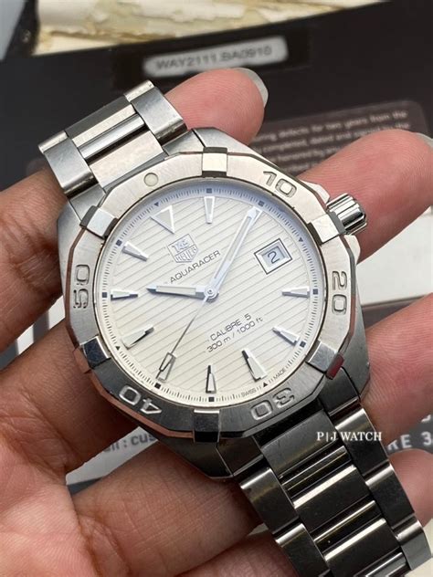 tag heuer aquaracer automatic mm silver dial refwayba