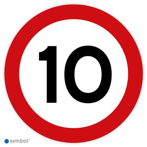 Stickers 10 km - Maximaal 10 km/u - 10 km Sticker - Simbol.nl