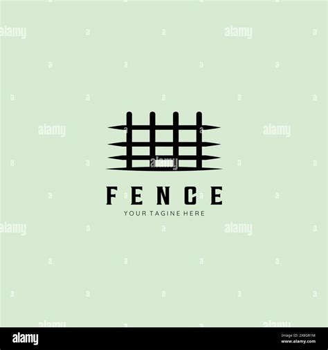 Fence Logo Vector Illustration Design Stock Vector Image And Art Alamy