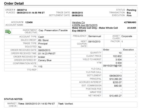 sample printed order