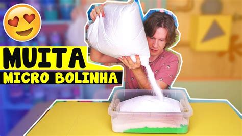 Fiz A Maior Slime Crunchy Foam Do Meu Canal Tio Lucas Youtube