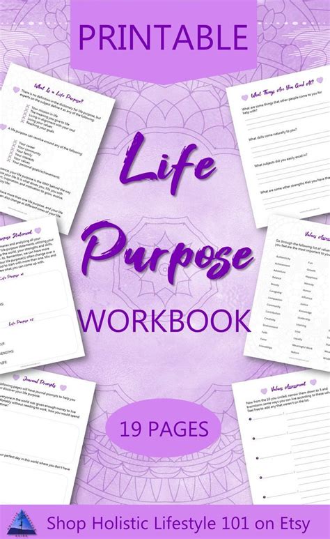 Printable Life Purpose Planner Find Your Career Path Find Etsy Life