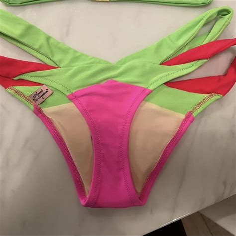 Agent Provocateur Mazzy Neon Bikini Top And Botton Depop