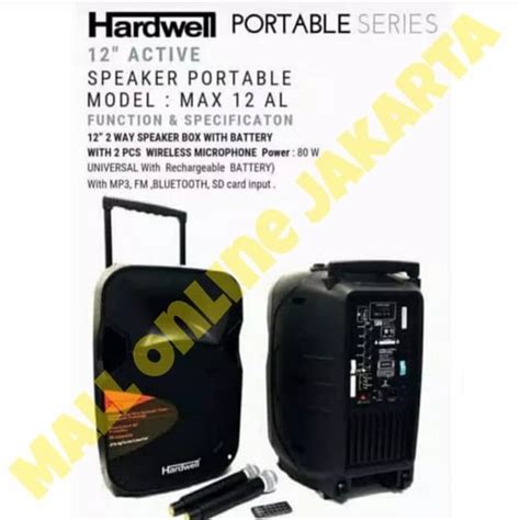 Jual Speaker Aktif Portable Hardwell Max Al Bluetooth Aktiv Portabel