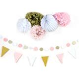 Merrynine Paper Garland Pack Ft Glitter Paper Garland Circle Dots