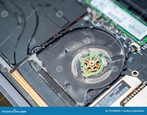 Cleaning the Dust on Laptop Fan Stock Photo - Image of cooler ...