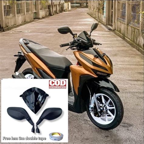 Jual Paket Visor Variasi Honda Vario 150new Plus Kaca Spion Click Polos