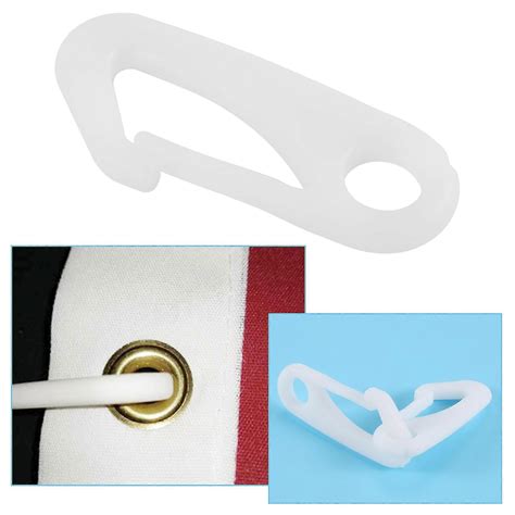 12pcs Flag Pole Clip Snap Hooks Flag Clips Flag Pole Accessory - Attach