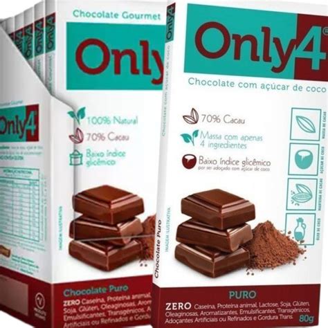 Only Puro Cacau Chocolate Vegano Dp Unidades Frete Gr Tis