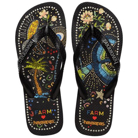 Havaianas Black Slip Ons Comfortable Flip Flops Rubber Flip Flops