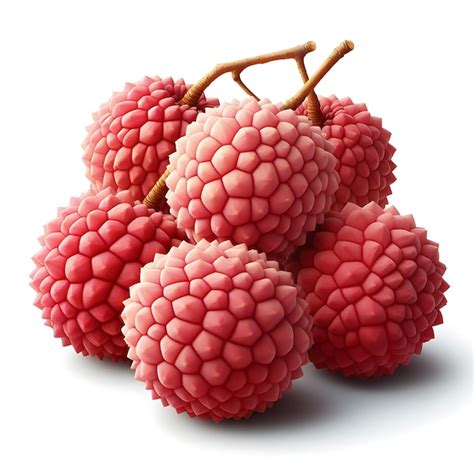 Premium Photo Fresh Ripe Lychees On A White Background