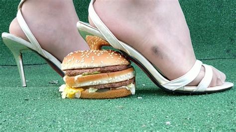 Watch Dom May With High Heels Squashing The Burger Porn Video