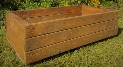 Extra Wide Wooden Planter Herb Veg Boxes Uk Garden Products