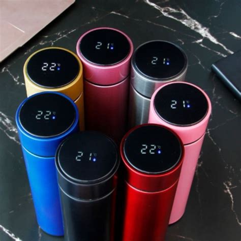 Smart Flask With Active Temperature Display Indicator Insulated Stainless Steel Hot Cold