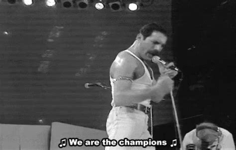 Queen - Champion GIF - Queen Freddie Mercury We Are The Champions - Discover & Share GIFs