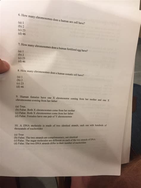 Solved How Many Chromosomes Does A Human Sex Cell Have Chegg