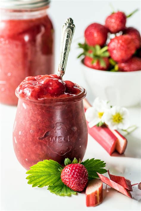 Sugar Free Strawberry Rhubarb Jam That Tastes Like Summer In A Jar