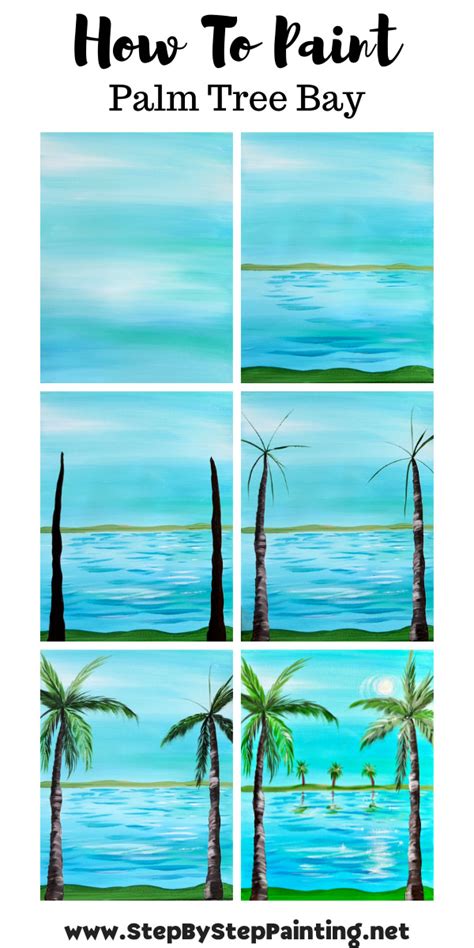 How To Paint Palm Trees Acrylic Painting Tutorial For Beginners