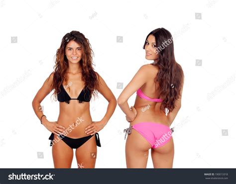 Attractive Women Bikini Isolated On White Stock Photo 190013318 Shutterstock