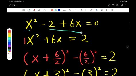 How To Solve Quadratic Equations By Completing The Square Youtube