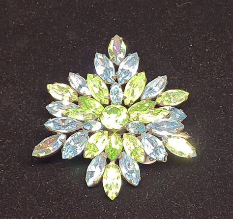 HUGE VINTAGE REGENCY Brilliant Pastel Green Blue St Gem