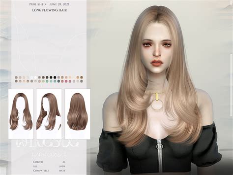 The Sims Resource Wings To Long Flowing Hair