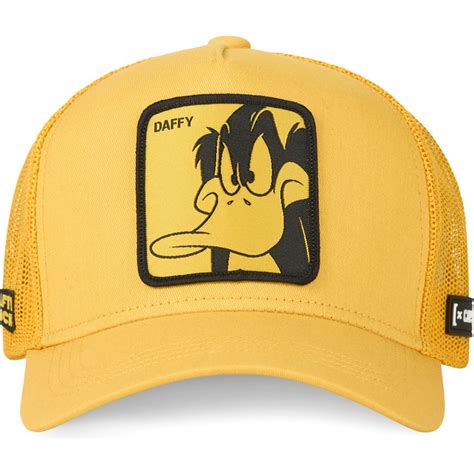 Capslab Daffy Duck Loo Duf Looney Tunes Yellow Trucker Hat Caphunters