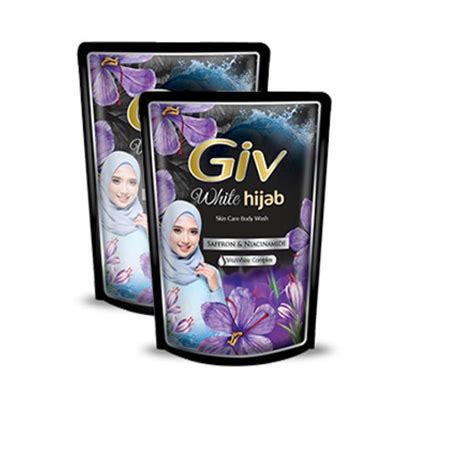 Jual Giv White Hijab Sabun Mandi Cair Saffron Niacinamide Pouch Ml