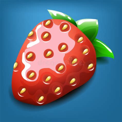 Cartoon Strawberry Vector Illustration Stock Vector Illustration Of