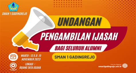 Undangan Pengambilan Ijazah Alumni Sma Negeri 1 Gadingrejo Sma Negeri