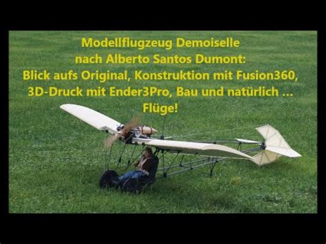 Modellflugzeug Demoiselle Santos Dumont Original Bau Mit Fusion360