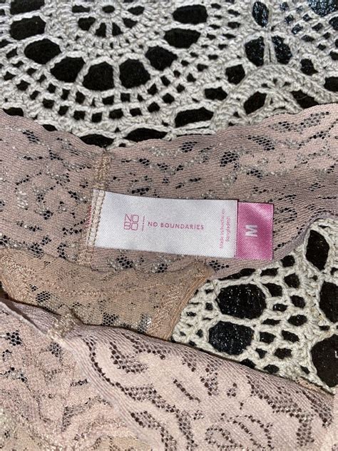 No Boundaries M Nylon Nude String Bikini Panties Un Gem