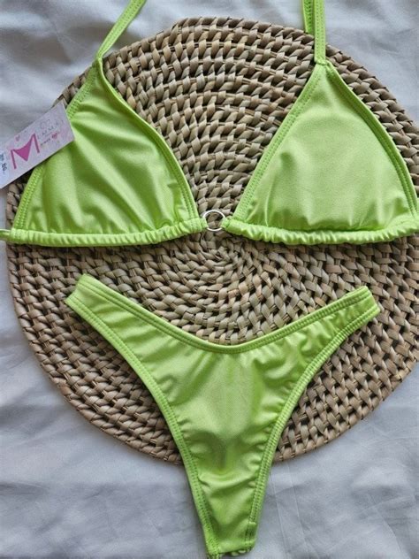 Bikini Sara Lycra Brillosa Less En V Promo Emme Lenceria