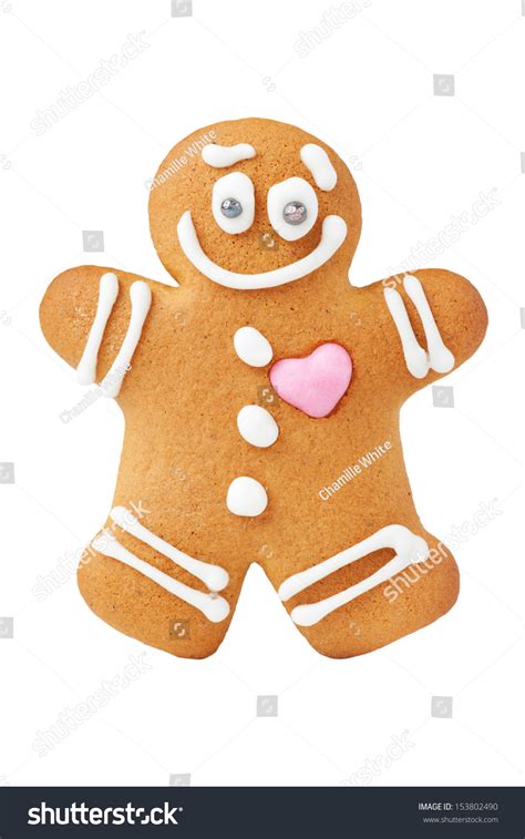 Gingerbread Man Isolated Stock Photo 153802490 Shutterstock