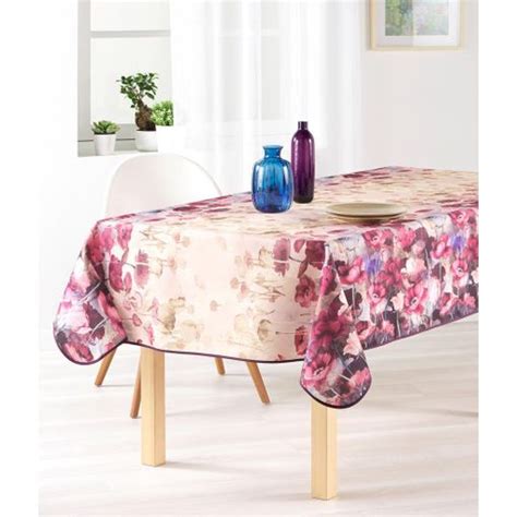 Mantel Antimanchas Rectangular De Mesa 350 X 150 Cm Gardenias Fucsia