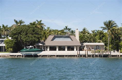 Luxurious Mansion On Star Island In Miami Florida Usa Stock