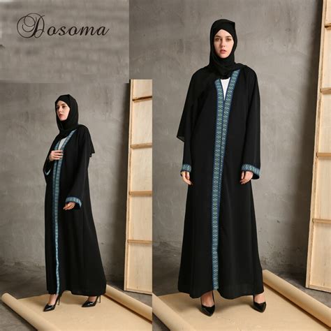 Mujeres Isl Mica Maxi Vestido Musulmanes Abaya Manga Larga Nida