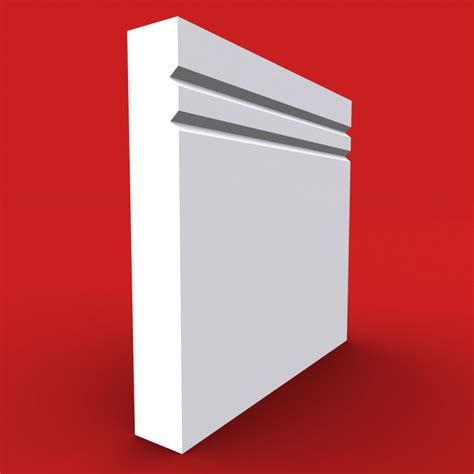 Square Edge V Grooved 2 Mdf Skirting Skirting King