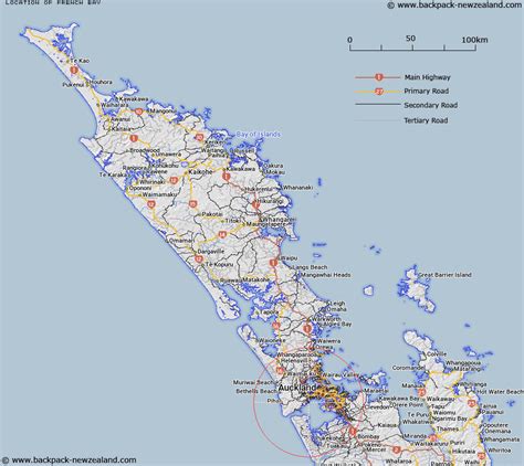 Where Is French Bay Map New Zealand Maps