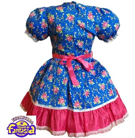 Vestido Festa Junino Caipira Infantil Quadrilha Rodado Af MercadoLivre