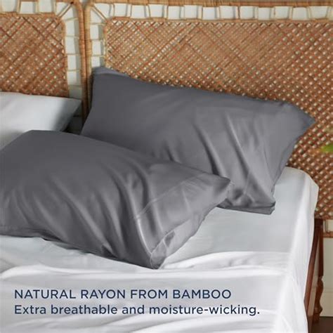 Bedsure Pillow Cases Queen Size Set Of 2 Rayon Derived From Bamboo Cooling Pillowcase Soft