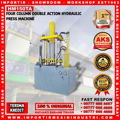 Jual Mesin Press Ton Hidrolik Tiang Double Action Hidrolik