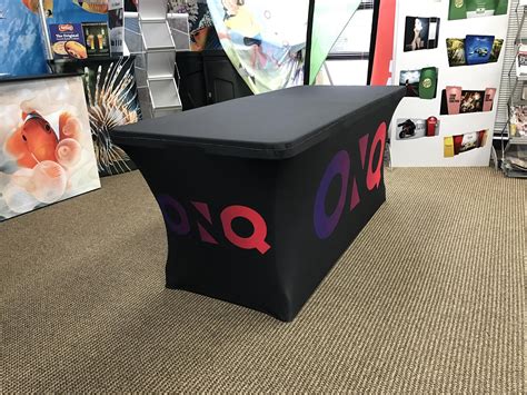 ft stretch table throw  sided  custom print torontodisplayca