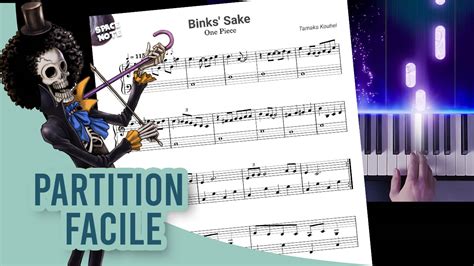 Binks Sake One Piece Partition Piano Facile Solfège Blog