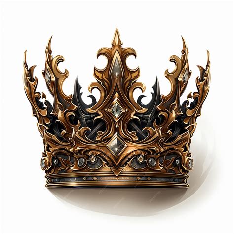 Premium AI Image | crown emblem illustration logo white background