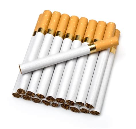 premium photo tobacco cigarettes isolated   white