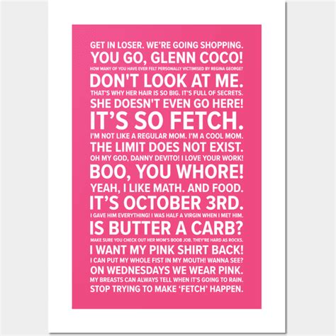 Mean Girls Quotes Mean Girls Quotes Posters And Art Prints Teepublic