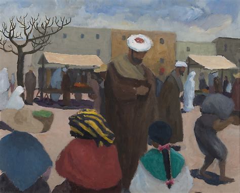 Gunnar S Malm Square In Tangier Oil On Board Signed Gs Ore Art