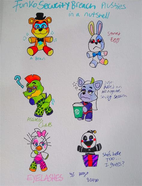 The Security Breach Plushies In A Nutshell Five Nights At Freddys Amino