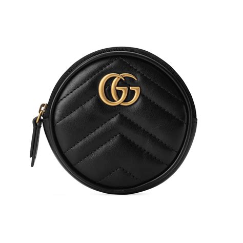 Gucci Gg Marmont Coin Purse In Black Lyst